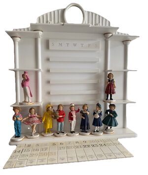 Vintage Shirley Temple Calendar w/ Original Display Shelf & Date Tiles